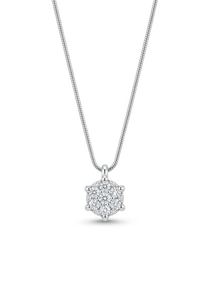 Pendentif Donna Oro Femme Luce in Argent Diamante 0.10 Ct DHPF7364.010 - DHPF7364.010